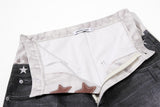DAXUEN dark grey two-tone distressed baggy jeans