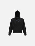 Distressed Abstract Graphic Oversized Hoodie