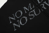 DAXUEN black oversized distressed abstract starburst graphic tee
