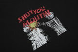 DAXUEN black oversized distressed abstract starburst graphic tee