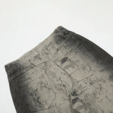 DAXUEN washed grey wide-leg trousers with distressed abstract print