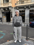 Distressed Acid-Wash Oversized Hoodie