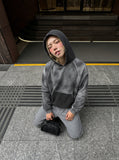 Distressed Acid-Wash Oversized Hoodie