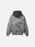 Distressed Acid-Wash Oversized Hoodie