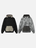 Distressed Acid-Wash Oversized Hoodie