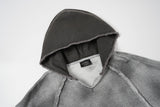 Distressed Acid-Wash Oversized Hoodie