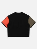 DAXUEN black oversized t-shirt with distressed alphanumeric graphic