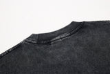 DAXUEN black oversized distressed animal graphic tee