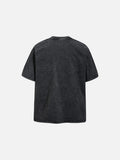 DAXUEN black oversized distressed animal graphic tee