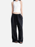 DAXUEN washed black wide-leg sweatpants with distressed back graphic