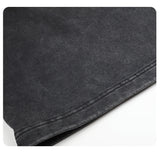 DAXUEN washed black wide-leg sweatpants with distressed back graphic
