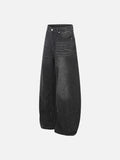 DAXUEN Distressed high-waisted wide-leg balloon jeans