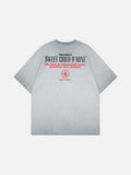 DAXUEN Distressed oversized T-shirt with band graphic