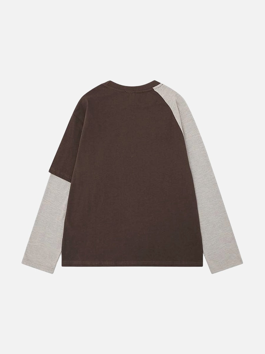 DAXUEN Distressed bear graphic long sleeve t-shirt