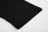 DAXUEN white long sleeve t-shirt with black distressed collage graphic