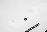 DAXUEN white long sleeve t-shirt with black distressed collage graphic