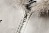 DAXUEN distressed black and white hooded jacket