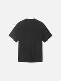 DAXUEN Black oversized T-shirt with distressed graphics