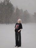 DAXUEN Distressed Black Energy T-Shirt | DAXUEN — model photo