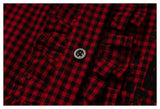 DAXUEN red and black gingham distressed graphic shirt