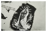DAXUEN light grey and black distressed graphic raglan t-shirt