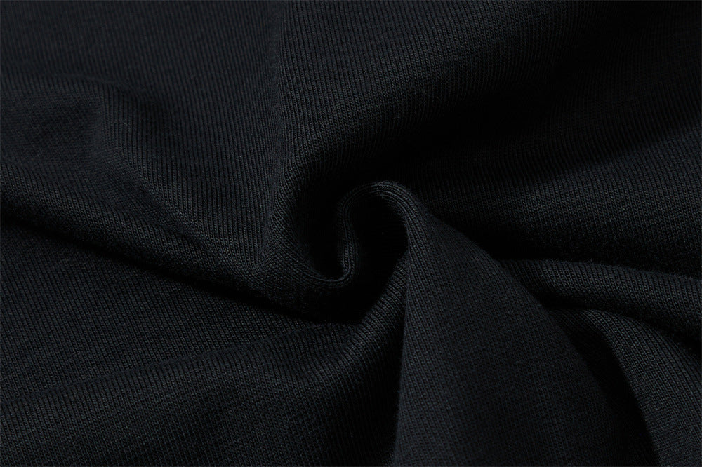 DAXUEN black distressed graphic layered t-shirt