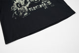 DAXUEN black distressed graphic layered t-shirt