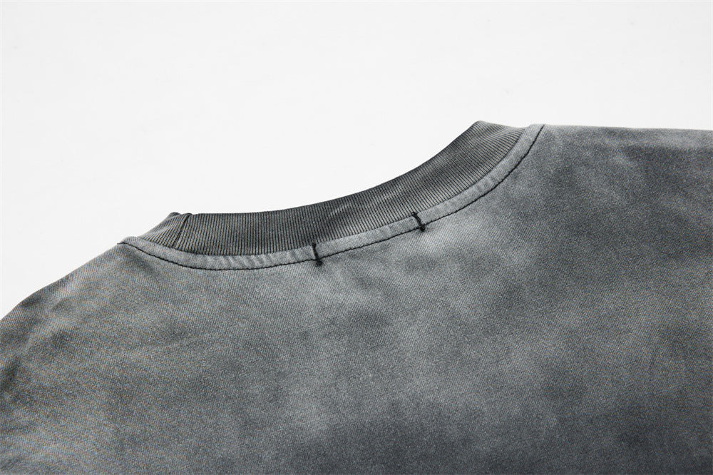 DAXUEN black distressed graphic layered t-shirt
