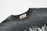 DAXUEN black distressed graphic layered t-shirt
