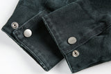 DAXUEN distressed black oversized zip jacket