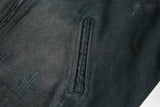 DAXUEN distressed black oversized zip jacket