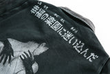 DAXUEN distressed black oversized zip jacket
