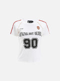 Distressed Block Lettering Maroon T-Shirt
