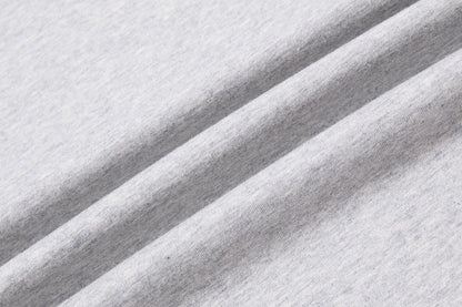 DAXUEN white and light grey marl mock neck t-shirt with distressed graphic