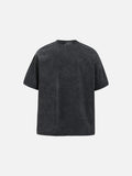 DAXUEN faded blue brushstroke graphic oversized t-shirt