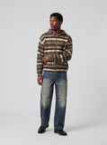 DAXUEN Distressed blue denim wide-leg jeans — model photo