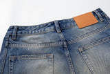 DAXUEN distressed blue wide-leg ripped jeans