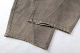 DAXUEN faded brown wide-leg sculptural pants