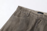 DAXUEN faded brown wide-leg sculptural pants