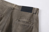 DAXUEN faded brown wide-leg sculptural pants