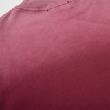 DAXUEN faded burgundy multi-layered graphic long sleeve tee