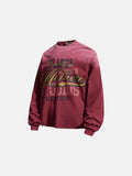 DAXUEN faded burgundy multi-layered graphic long sleeve tee