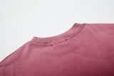DAXUEN faded burgundy multi-layered graphic long sleeve tee