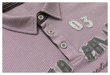 DAXUEN light purple oversized distressed camouflage graphic polo shirt