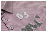 DAXUEN light purple oversized distressed camouflage graphic polo shirt