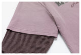 DAXUEN light purple oversized distressed camouflage graphic polo shirt
