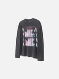 Distressed Camouflage Layered Long-Sleeve Tee