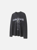 Distressed Camouflage Layered Long-Sleeve Tee