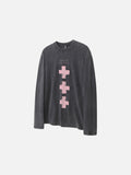 Distressed Camouflage Layered Long-Sleeve Tee