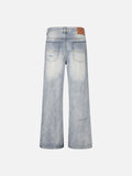 DAXUEN Distressed wide-leg jeans with camouflage pattern